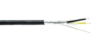 Dubbelaxiell kabel PVC 8.8mm 150Ohm Förtennad koppar Svart 152m